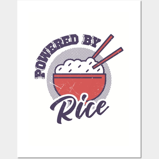 Powered By Rice Asian Food Lover, Japanese Cuisine Wall Art by Issho Ni